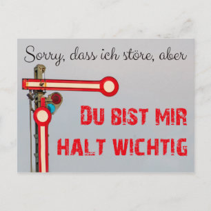 Cartão Postal Du bist mir halt wichtig!