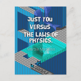 Cartão Postal Du gegen die Physik – Marble Madness Postkarte