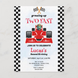 Cartão Postal Duas Festas de segundo aniversário de Carro Rápido