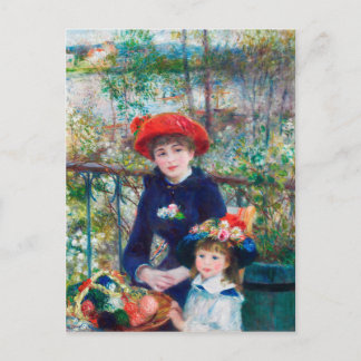 Cartão Postal Duas Irmãs - Impressionista Renoir Pintura 1881