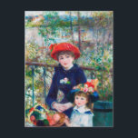 Cartão Postal Duas Irmãs (No Terrace) Pierre Auguste Renoir<br><div class="desc">Duas Irmãs (On the Terrace) (1881) por Pierre-Auguste Renoir.</div>