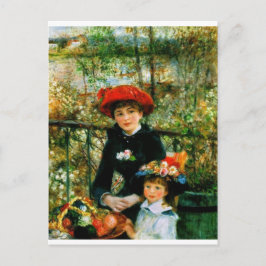 Cartão Postal Duas Irmãs no Terraço por Renoir