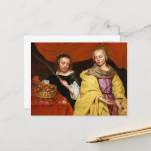 Cartão Postal Duas Meninas como Agnes Santo e Dorothea Santo