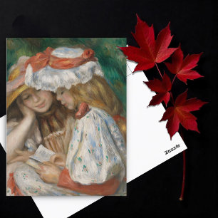 Cartão Postal Duas Meninas Lendo, Auguste Renoir Art