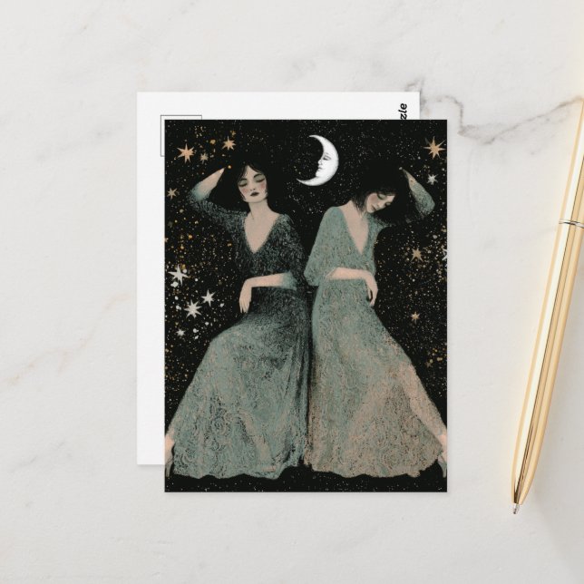 Cartão Postal Duas Mulheres Dançam ao Luar (Frente/Verso In Situ)