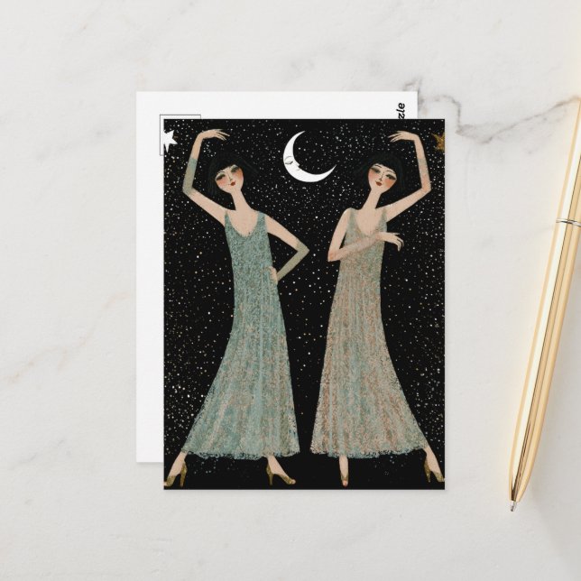 Cartão Postal Duas Mulheres Dançando ao Luar (Frente/Verso In Situ)