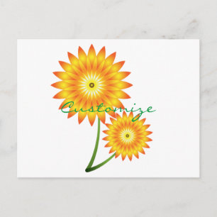 Cartão Postal Duas Planta De Girassol Thunder_Cove