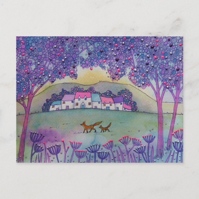 Cartão Postal Duas raposas (Frente)