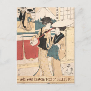 Cartão Postal Duas Tori-oi, ou Músicas Ambulantes Japão