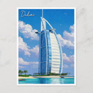 Cartão Postal Dubai Burj Al Arab UAE Viagem