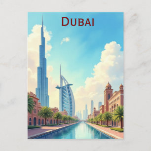 Cartão Postal Dubai Emirados Árabes Unidos Local de Viagem Famos