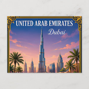 Cartão Postal 🌇 Dubai Emirados Árabes Unidos Memória da Visita