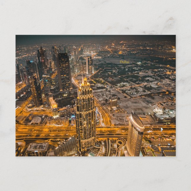 Cartão Postal Dubai Emirados, Burj Khalifa, (Frente)