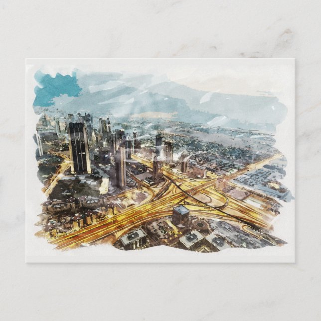 Cartão Postal Dubai UAE Viagem única de Souvenir Belas Artes (Frente)