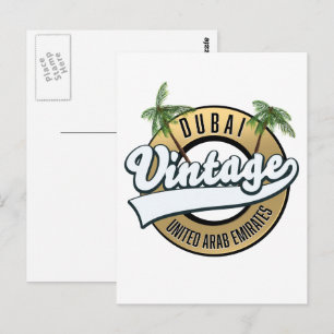 Cartão Postal Dubai Vintage Emirados Árabes Unidos