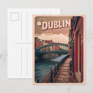 Cartão Postal Dublin antiga cidade, presentes de viagem da repúb