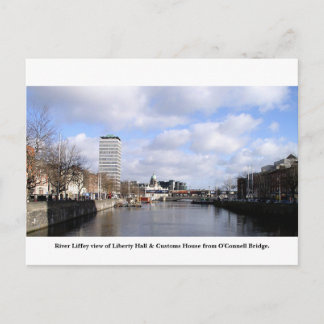 Cartão Postal Dublin City Ireland, Liberty Hall, Alfândega
