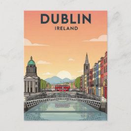 Cartão Postal Dublin Ireland Travel