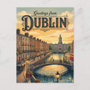 Cartão Postal Dublin Irlanda