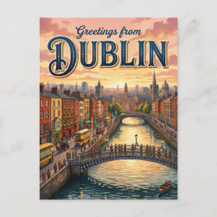 Cartão Postal Dublin Irlanda