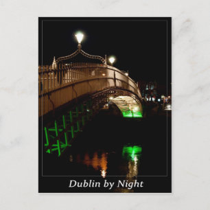 Cartão Postal Dublin por Noite