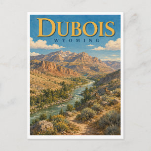 Cartão Postal Dubois Wyoming Wind River GeoSaga