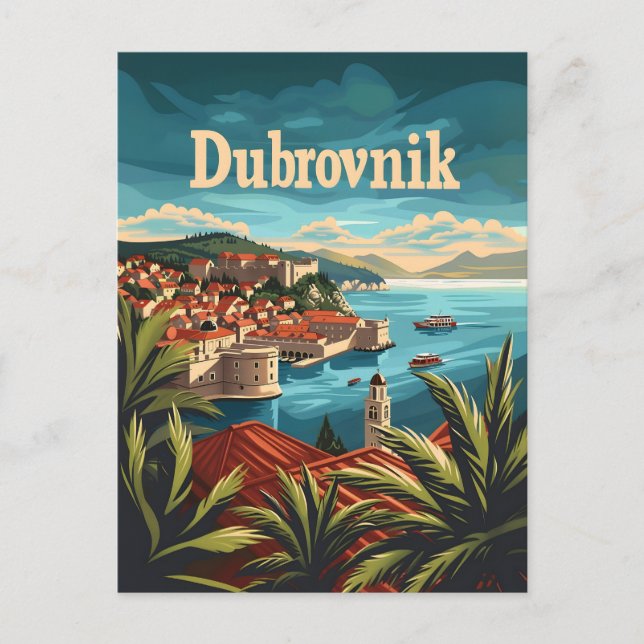 Cartão Postal Dubrovnik Croácia (Frente)