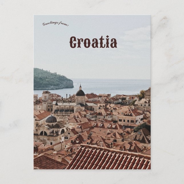 Cartão Postal Dubrovnik Croácia (Frente)