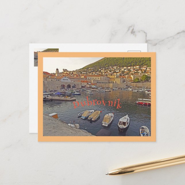 CARTÃO POSTAL DUBROVNIK, CROÁCIA (Frente/Verso In Situ)