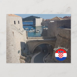 Cartão Postal Dubrovnik | Croácia | Hrvatska | Mar Adriático