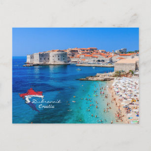 Cartão Postal Dubrovnik   Croácia   Hrvatska   Mar Adriático