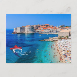 Cartão Postal Dubrovnik | Croácia | Hrvatska | Mar Adriático
