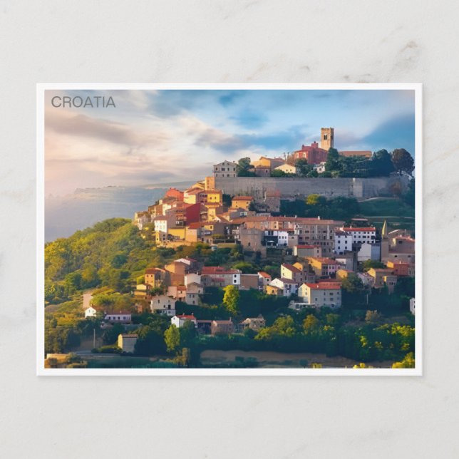 Cartão Postal Dubrovnik Croácia - Viagem Art Vintage split (Frente)