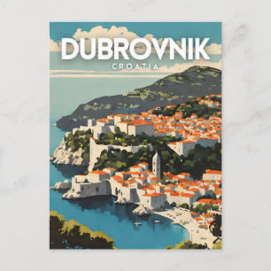Cartão Postal Dubrovnik Nostalgic Viagem Art