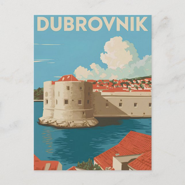 Cartão Postal Dubrovnik vintage (Frente)