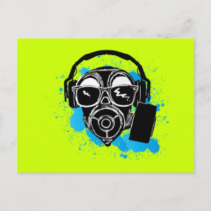 Cartão Postal Dubstep Gasmask