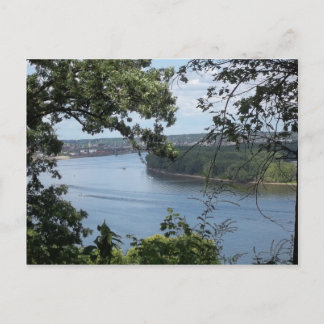 Cartão Postal Dubuque Iowa no rio Mississippi