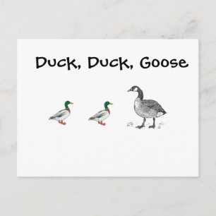 Cartão Postal Duck Duck Goose Crianças Engraçadas Jogo Cartograf