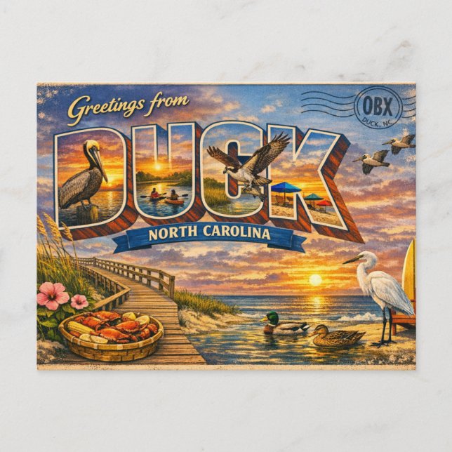 Cartão Postal Duck North Carolina (Frente)