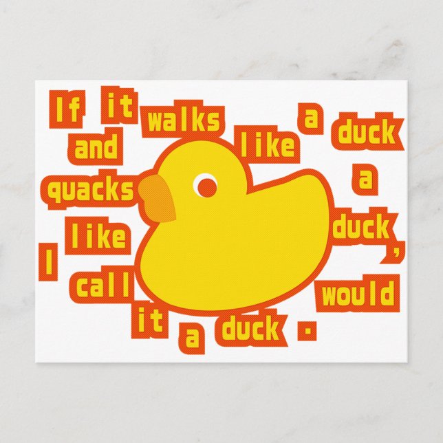 Cartão Postal Duck_Typing (Frente)