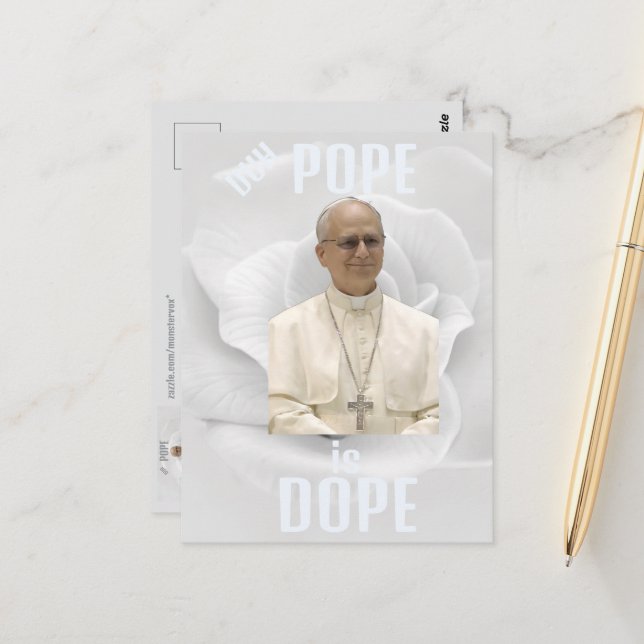 Cartão Postal Duh Pope is Dope Postcard (Frente/Verso In Situ)