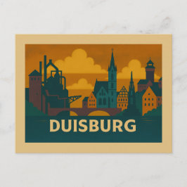Cartão Postal Duisburgo Arte da Cidade da Alemanha