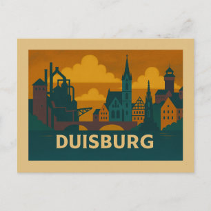 Cartão Postal Duisburgo Arte da Cidade da Alemanha