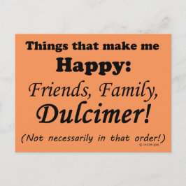 Cartão Postal Dulcimer Me Faz Feliz