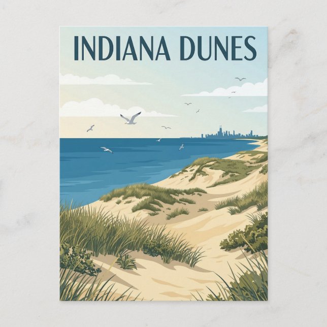 Cartão Postal Dunas de Indiana (Frente)