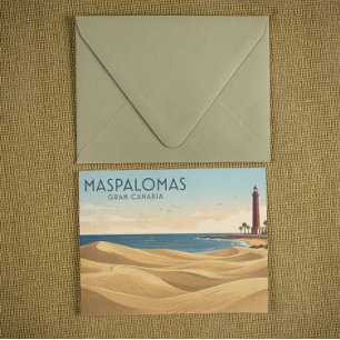 Cartão Postal Dunas de Maspalomas Vintage - Gran Canaria Minimal