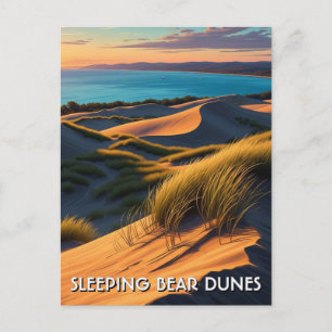 Cartão Postal Dunas do Urso Adormecido Viagem Michigan