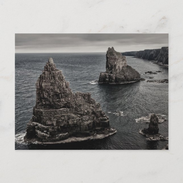Cartão Postal Duncansby Rock Stacks North Scotland Landscape (Frente)