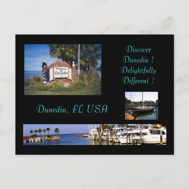 Cartão Postal Dunedin Florida Torism Post Card (Frente)