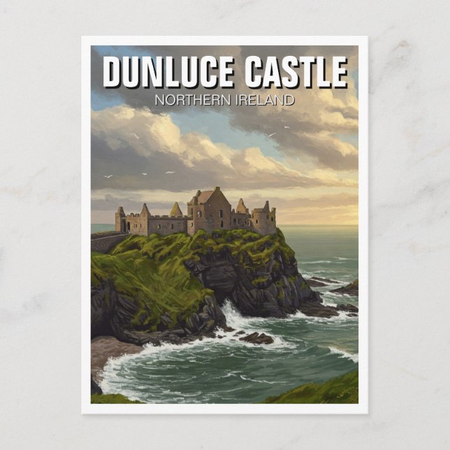 Cartão Postal Dunluce Castle Norte Irlanda Viagem (Frente)